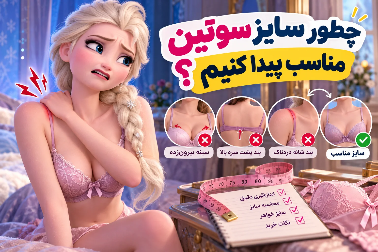 چطور سایز سوتین مناسب پیدا کنیم؟